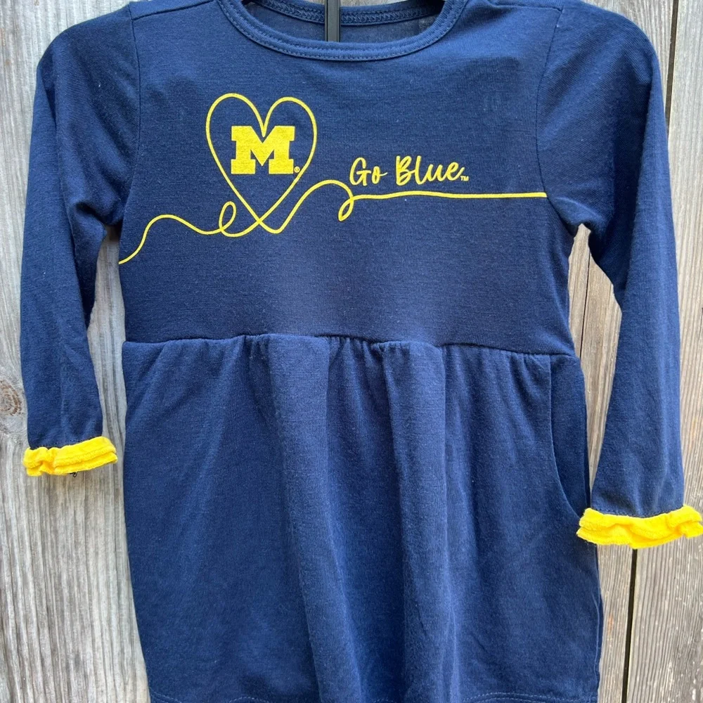 COLOSEUM Michigan Wolverines Infant Girls Dress Sz 6-12 months